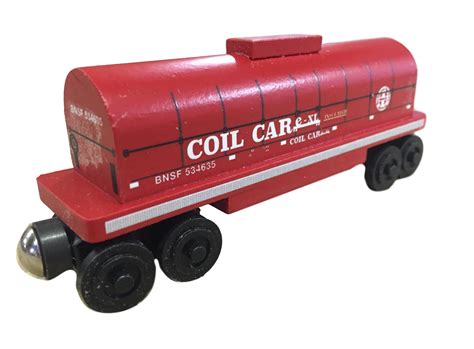 BNSF Red Coil Car Wooden Toy Train - Walmart.com