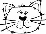 Cat Face Coloring Page  Wecoloringpagecom sketch template