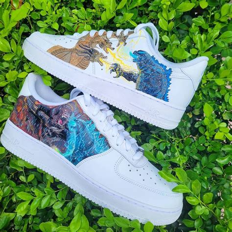 Godzilla x King Ghidorah x King Kong Air Force 1 Custom in 2022 | Men's ...