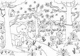 Baby Jungle Animals Coloring Pages sketch template