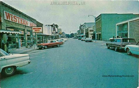 Arkadelphia, Arkansas Main Street, vintage postcard, historic photo ...