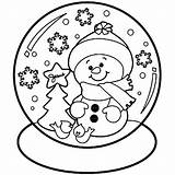 Cute Christmas Snow Globe coloring Page  Download Print Or Color sketch template
