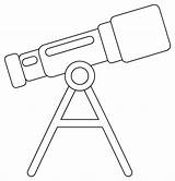 Telescope Coloring Page  ColouringPages sketch template