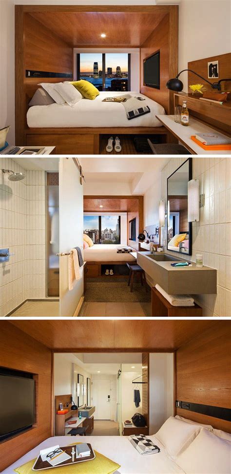 8 Small Hotel Rooms That Maximize Their Tiny Space | Small hotel room, Hotel room plan, Hotel ...