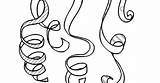 Streamers And Confetti Sketch Coloring Page sketch template