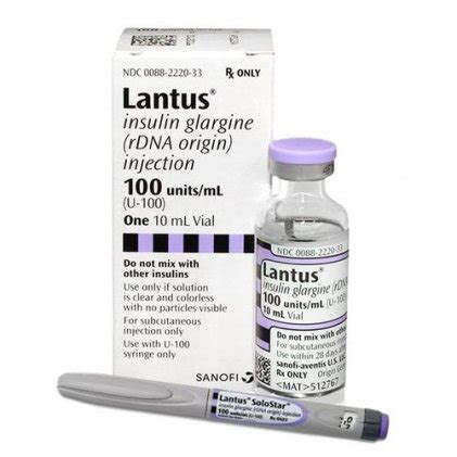 Lantus SoloStar Insulin Injection 100 units 10 ml - Mexico pharmacy drugs