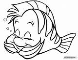 Ariel Flounder Coloring Pages  sketch template