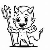 Cute Devil coloring page  Download Print Or Color Online For Free sketch template