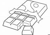 Chocolate Bar Coloring Page  Easy Drawing Guides sketch template