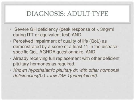 Growth hormone deficiency states and growth hormone replacement thera…