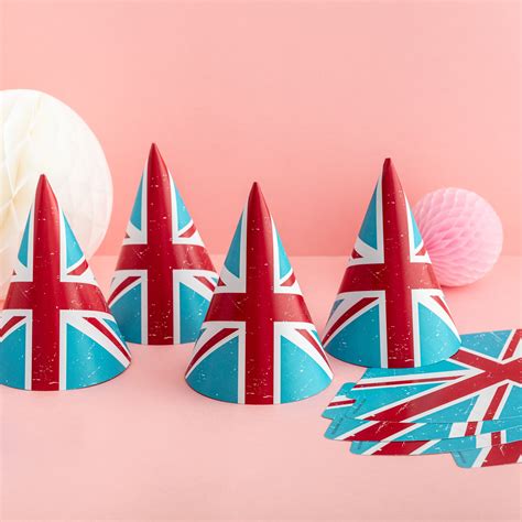 Bright Union Jack Party Hats - Postbox Party