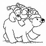 Winter Polar Bears Coloring Pages sketch template
