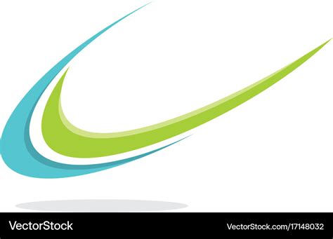 Swoosh unique logo Royalty Free Vector Image - VectorStock