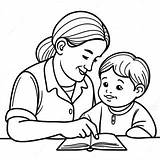 Compassionate Social Worker Helping Child Coloring Page  sketch template