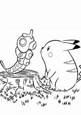 Pokemon Coloring Pages Caterpie Best Quality HD sketch template