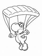 Skydiving Yoshi Coloring Page  Free Printable Pages For Kids sketch template