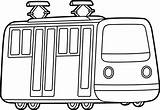 Tram Coloring Page Isolated For Kids 5163025 Vector Art At Vecteezy sketch template