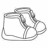 Blank Shoe Coloring Page Pages sketch template
