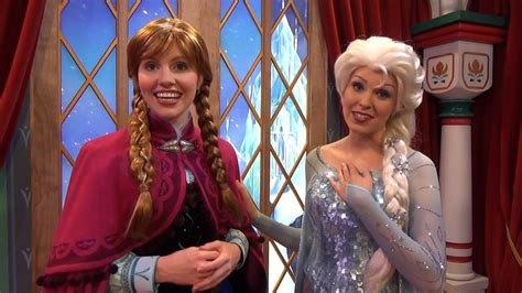 ANNA and ELSA from Disney FROZEN Official Debut at Epcot's Norway Pavilion, Meet and Greet - YouTube