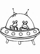 Twin Alien In Spaceship Coloring Page  NetArt sketch template