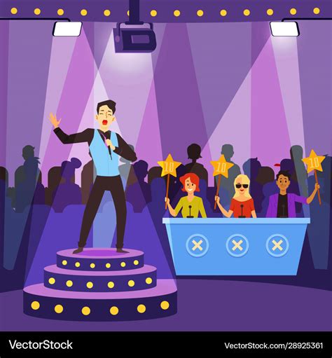 Cartoon Singer On Stage : Singer on the stage will begin after the ...