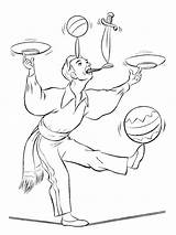 Coloring Juggler Pages Preschool Kids Circo Dibujo Dibujos Freecoloring  sketch template