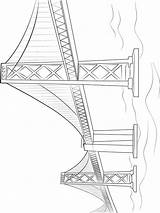 Bridge coloring Pages sketch template