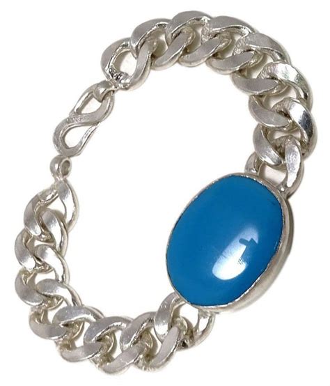 Kundli Gems - Silver Firoza Stone Salman Khan Bracelet for Men and Boys ...