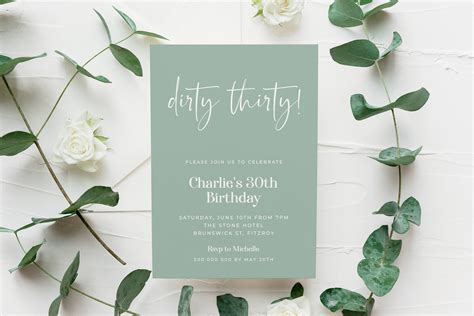 Green Birthday Invitation Templates