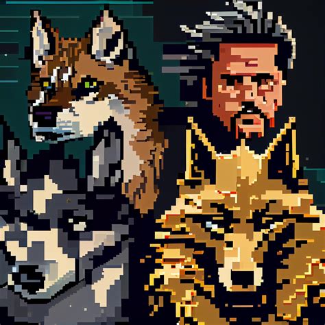 Pixel Art Sled dog team : r/midjourney