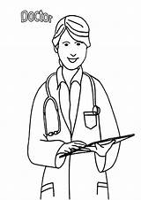 Doctor Coloring Page sketch template