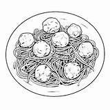 Free 🍝 Spaghetti And Meatballs coloring Pages – Coloring Corner sketch template