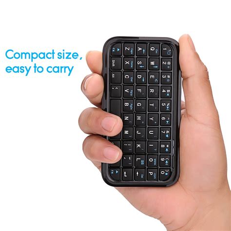 Black Mini Bluetooth Wireless Keyboard for Smartphones iPad iPhone and android phone