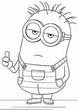 Simple Minion Coloring Page Pages sketch template