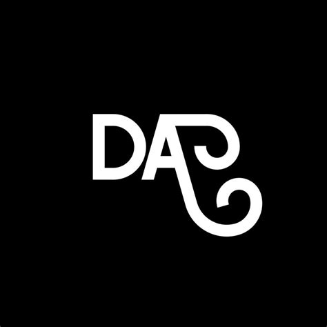 DA letter logo design on black background. DA creative initials letter ...