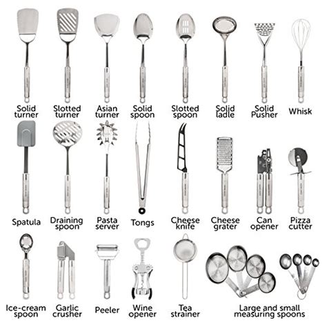 Home Hero 29-pcs Kitchen Utensils Set - Stainless Steel Cooking Utensils Set with Spatula ...