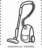 Vacuum Cleaner Outline Style Coloring Template Stock Vector Royalty  sketch template