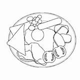 Desenho De Prato E talheres Para Colorir  Tudodesenhos sketch template