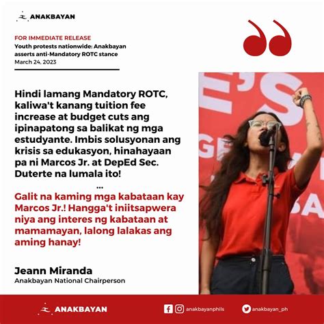 Anakbayan on Twitter: "Youth protests nationwide: Anakbayan asserts anti-Mandatory ROTC stance ...