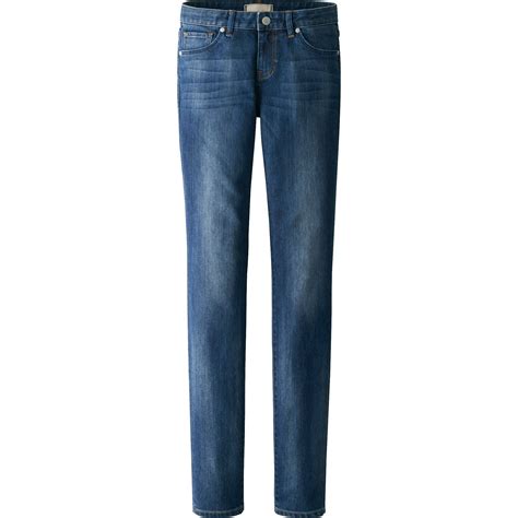 Uniqlo Women Skinny Fit Tapered Jeans in Blue | Lyst