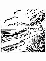 Beach Coloring Page · Creative Fabrica sketch template