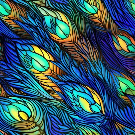 Premium AI Image | peacock feathers pattern