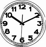 Clock Coloring Sheet sketch template