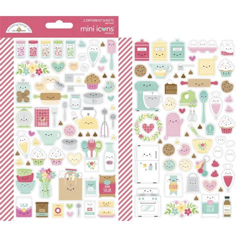 Calcomanías decorativas Mini Icons School Days Stickers Doodlebug