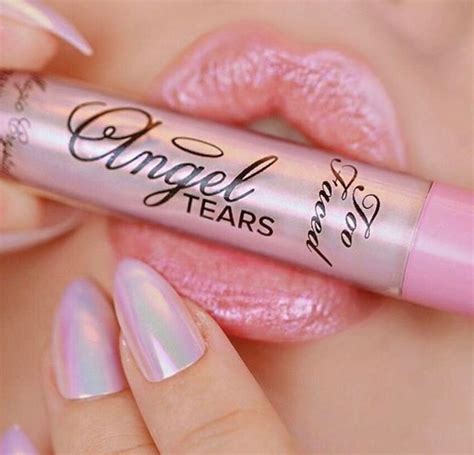 ANGEL TEARS Pink Lip Gloss, Lip Balm Gloss, Matte Lipstick Brands, Lipsticks, Makeup Nails ...