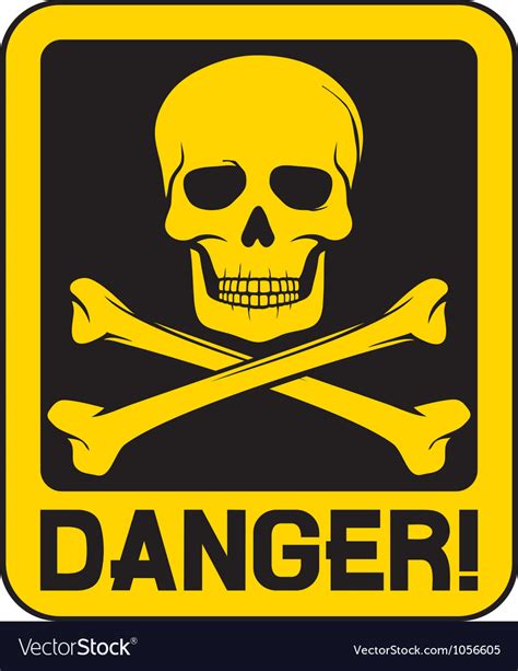 Danger Sign Skull Vector