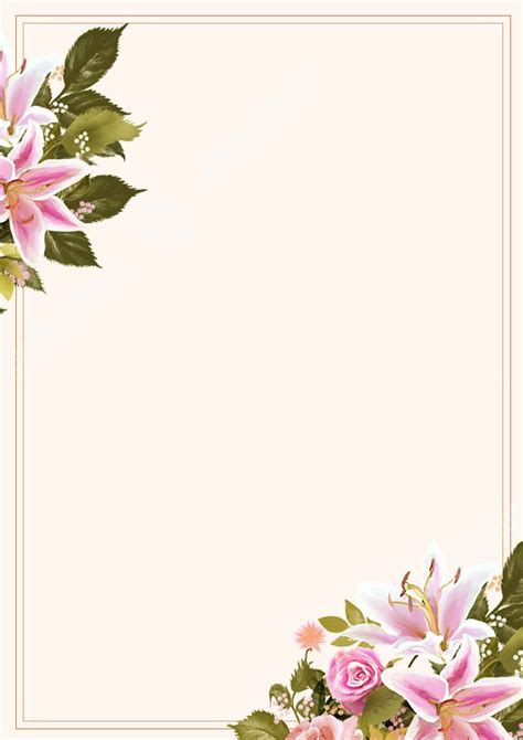 Download Floral Page Border Design Wallpaper | Wallpapers.com