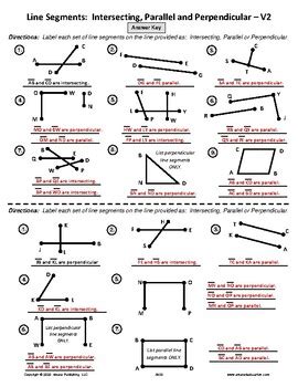 Intersecting Line Segments: Parallel and Perpendicular Lines - FREE