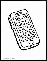 Mobile Phone Coloring Pages sketch template