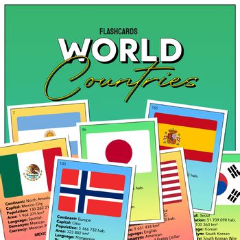 World Countries Flashcards (195 flashcards) by Profe Serge | TPT